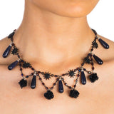 Sequin Blue Goldstone Necklace