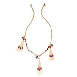Sierra Swarovski Glass Tassel Necklace