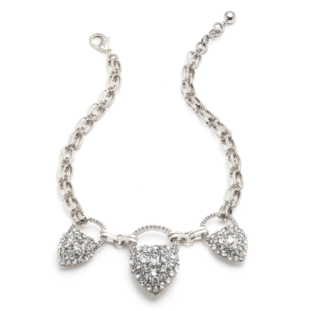 Nina Triple Drop Necklace - Clear