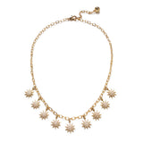 Electra Shimmer 9-Star Necklace - Gold & Pearl