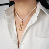 Knotted Silk Natural Pearl Necklace