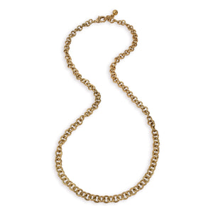 Plaza Round Link Chain Necklace - Antiqued