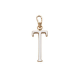 Plaza Letter T Enamel Charm - Small