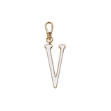 Plaza Letter V Enamel Charm - Small