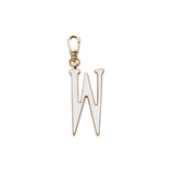 Plaza Letter W Enamel Charm - Small