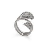 Crystal Bud and Leaf Ring