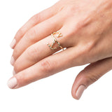 Zodiacs 14k & Diamond Scorpio + Water Ring