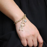 Lulu Frost Bracelet SET - Tuff Link Bracelet, Small Plaza Letter/Number Charm and Electra Star Charm