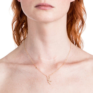 Zodiacs 14K & Diamond Taurus + Earth Necklace