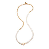 Plaza White Pearl Chain Necklace Base