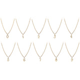 Code Number Diamond Necklace 18K Gold