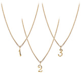 Code Number Diamond Necklace 18K Gold