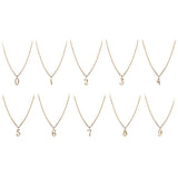 Code Number Necklace 14K Gold