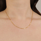 Frost Fine Box Chain 18" - Yellow Gold