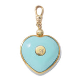 Frost Fine Hand-Carved Turquoise & Diamond or White Sapphire Candy Heart Charm