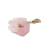 Frost Fine Rose Quartz Bunny Rabbit Charm