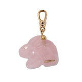 Frost Fine Rose Quartz Bunny Rabbit Charm