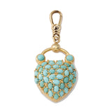 Frost Fine Turquoise Love Lock Charm