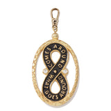 Frost Fine White Sapphire Ouroboros Medallion Charm