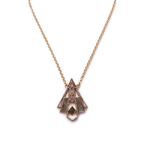 Odeon Labradorite and Marcasite Gemstone Mosaic Necklace