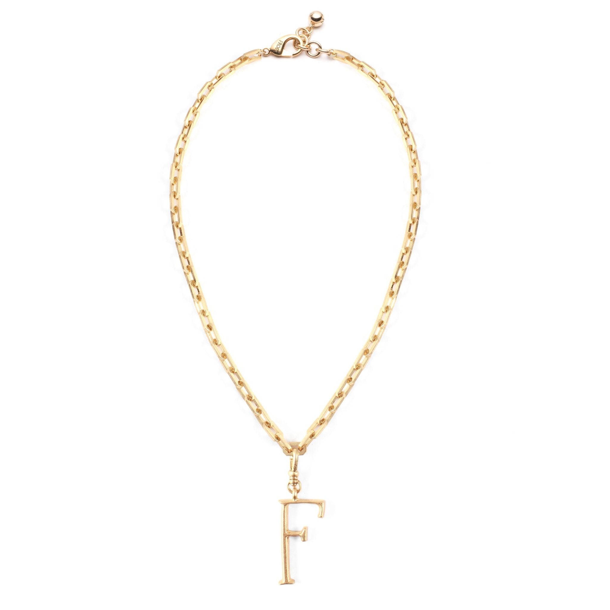 Plaza Edge Link Necklace Base - Gold Short - Lulu Frost