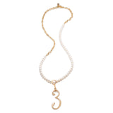 Plaza Long White Pearl Chain Necklace Base