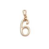Plaza Number Charm #6 Small