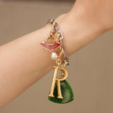 Silver-Plated Plaza Edge Link Bracelet