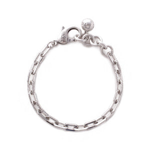 Silver-Plated Plaza Edge Link Bracelet