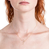 Zodiacs 14K & Diamond Aquarius + Air Necklace