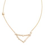 Zodiacs 14k & Diamond Capricorn + Earth Necklace