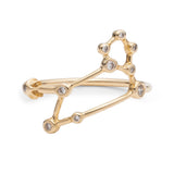 Zodiacs 14k & Diamond Leo + Fire Ring