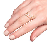 Zodiacs 14k & Diamond Leo + Fire Ring