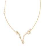 Zodiacs 14k & Diamond Pisces + Water Necklace