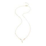 Zodiacs 14k & Diamond Pisces + Water Necklace