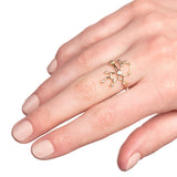 Zodiacs 14k & Diamond Sagittarius + Fire Ring