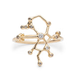 Zodiacs 14k & Diamond Sagittarius + Fire Ring