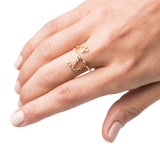 Zodiacs 14k & Diamond Scorpio + Water Ring