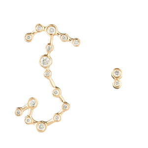 Zodiacs 14K & Diamond Scorpio + Water Stud Set