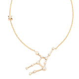 Zodiacs 14k & Diamond Virgo + Earth Necklace