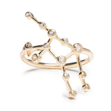 Zodiacs 14k & Diamond Virgo + Earth Ring